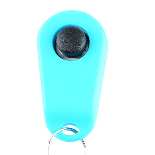 GLOGLOW Dog Training Supplies Pet Clicker Dog with Adjustable Wrist Strap and Finger for Obedience Training and Behavior Correction Clicker Nan (Sky Blue)