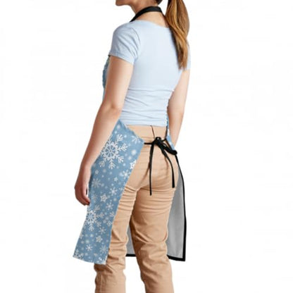 Sweetshow Cute Dog Apron with 2 Pockets and Adjustable Neck Waterproof Kitchen Cooking Dog Grooming Aprons for Women Men - color: White Snow