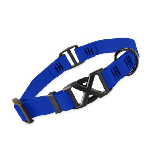 DogTraxs Light Duty Biothane Dog Collar, Cobalt Blue, 3/4" W x 14-17" L | Medium Dogs, Waterproof, Quick Release Adjustable Buckle - color: Cobalt Blue, size: 3/4" x 14-17"