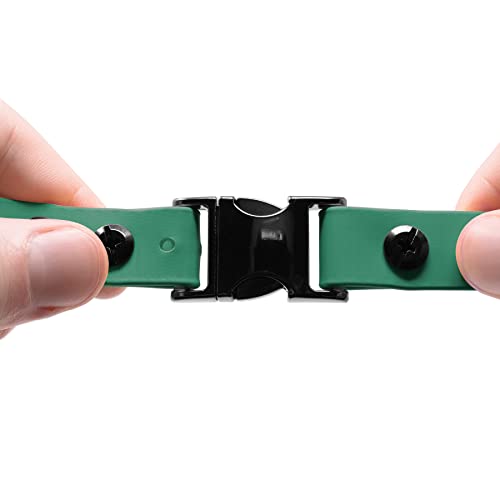 Educator 1-Inch Dog Training Collar Strap – ONLY Fits FE-580, ET-800 & UL-1200 Receivers – NOT Compatible with Mini Educator (ET-300/ET-400) – Quick Snap Biothane Bungee Collar, Green - color: Green