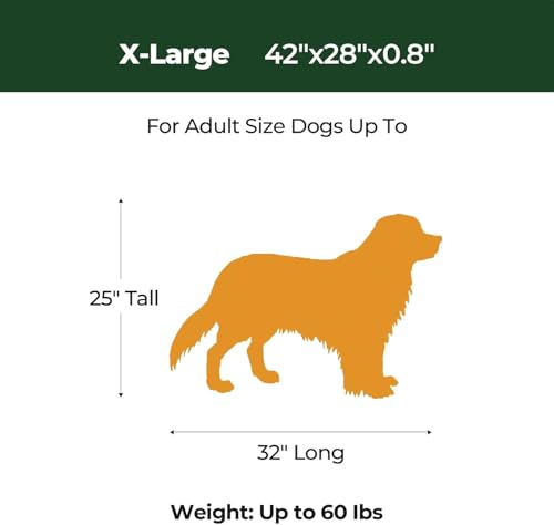 BALANCE Dog Crate Pad, Dog Foam Crate Mat Kennel Pad, Washable Water-Resistant Pet Bed Flat Dogs Cage Mat for X-Large Dogs - color: Mellow Rose, size: 42.0"L x 28.0"W x 0.8"Th