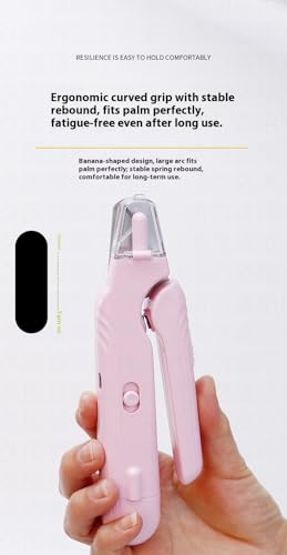 USB Pet Nail Clipper with LED Light – 2-in-1 Electric Grinder & Scissors, Rechargeable Trimmer for Dogs & Cats, 60°Angle Blade, Low-Noise Motor, Blood-Line Illuminator, 94 g Lightweight