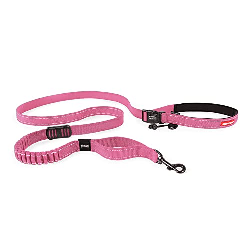 EzyDog Road Runner Hands Free Dog Leash – Waist Leash for Dog Walking, Jogging and Running with Zero Shock Bungee, Reflective Stitching, and Adjustable Waist (Pink) - color: Pink, size: Standard