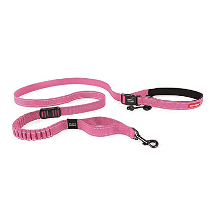 EzyDog Road Runner Hands Free Dog Leash – Waist Leash for Dog Walking, Jogging and Running with Zero Shock Bungee, Reflective Stitching, and Adjustable Waist (Pink) - color: Pink, size: Standard