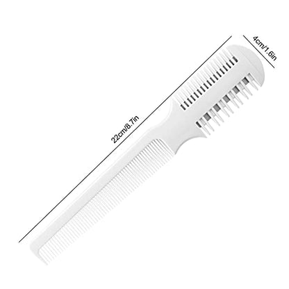 Razor Comb for Dogs Cats with 4 Extra Blades, Manual Double Edge Razor Grooming Tool for Thinning, Cutting,Styling and Grooming