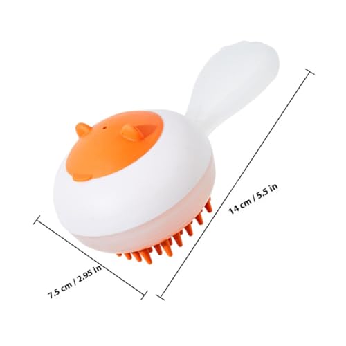 GANAZONO Dog Bathing Brush Pet Grooming Massager with Soft Silicone Head for Small Dogs and Cats, Multifunctional Shampoo Dispenser Scrubber for Pet Cleaning and Bathing