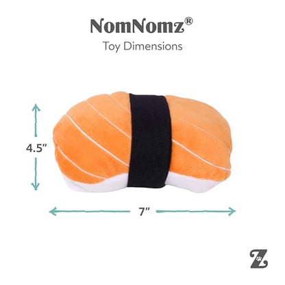 ZippyPaws NomNomz - Dog Squeaky Toys to Keep Them Busy, Funny Food Plush for Small & Medium Dogs, Cute Stuffed Puppy Toy, Pet Products, Gift for Dogs of All Breeds, Soft and Cuddly - Sushi - color: Sushi