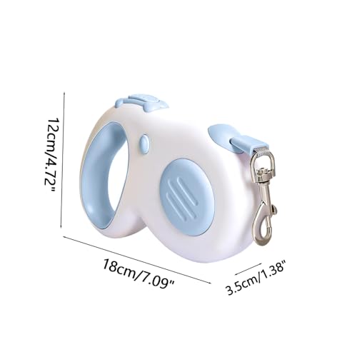 Retractable Dog Leash 5M, Automatic Pet Walking Lead with Hand Brake Lock, 360° Swivel No Tangle, Anti Shock Control for Small Medium Dogs Cats - color: Blue