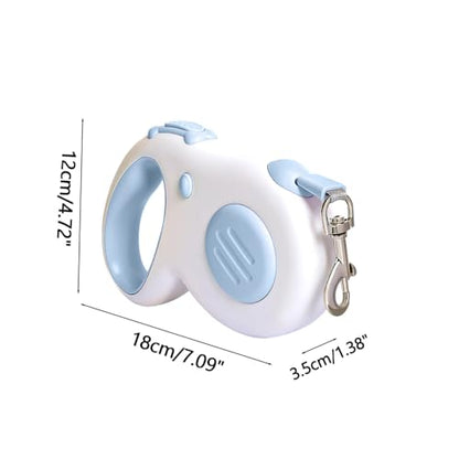 Retractable Dog Leash 5M, Automatic Pet Walking Lead with Hand Brake Lock, 360° Swivel No Tangle, Anti Shock Control for Small Medium Dogs Cats - color: Blue
