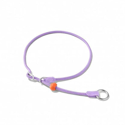 HowGo Slip Collar for Dogs,No Pull Adjustable Martingale Collar for Training, Nylon Rope,Dual Stopper and Durable Aluminum Hardware,Spring-Loaded,for Small Medium Large Dogs(Lavender) - color: Lavender