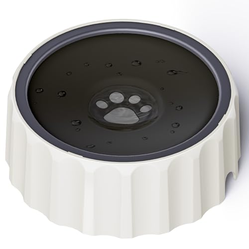 Dog Small Animals Water Bowl No Spill 70oz/2L Large Capacity Dispenser Non Slip No Splash Small Animals Bowl Pet Slow Feeder No Drip Dog Water Bowl on Vehicle for Dogs and Cats - Black - color: Black