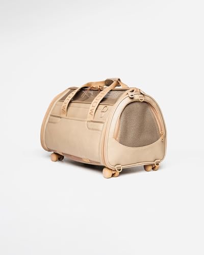 MOOR NYC Luxury Made Travel Bag. A Unique Pet Travel Bag Design for Dogs or Cats. TSA Approved (Cream Luxury Travel Bag) - color: Cream Luxury Travel Bag