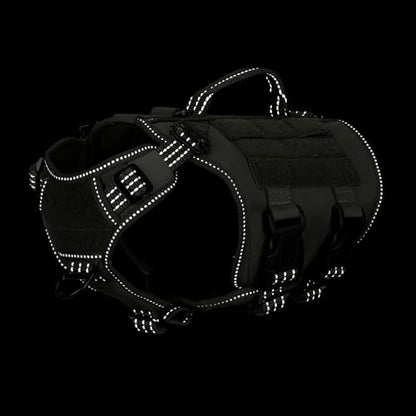 ICEFANG GN3 Tactical Dog Harness with 6X Quick Release Buckles,Molle Compatible Dog Vest,Adjustable Snug fit, Loop Panels for Dog Patch,No Pulling Front Leash Clip (X-Small (Pack of 1), Ranger Green) - color: Ranger Green, size: XS (Pack of 1)