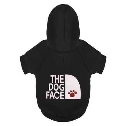 Paiaite Black Chihuahua Dog Hoodie: Keep Your Pup Warm and Stylish with a 'The Dog Face' Printed Sweatshirt Pet Clothes, and Sweater Coat All in One Perfect for Winter and Cool Summer Nights! Black S - color: Black, size: S-(3~5.5lb) | Chest(~15.7")