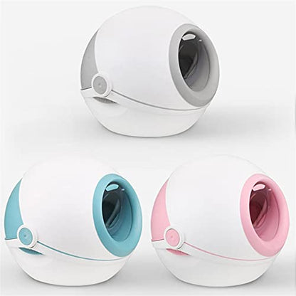 Dog Potty Training Toilet ﻿ Pet Cat Litter Box Tray Fully Enclosed Extra Large Toilet Nesting Training System Easy Cleaning Filter Pan Waterproof Space Capsule(A)
