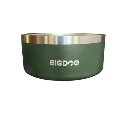 BigDog Dog Bowls, Dog Bowls for Large Dogs, Stainless Steel Dog Bowls, No Spill Dog Bowls, Dog Food and Water Bowl (100 Ounce, Army Green) - color: Army Green, size: 100oz