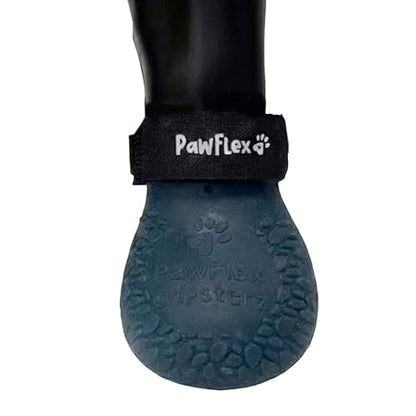 PawFlex Gripsterz All Weather Waterproof Nonslip Silicone Dog Boots. Super Stretchy Paw Protection - Dog Shoes for Hot Pavement, Snow, Ice, and Rain. Provides Traction on Slippery Surfaces - color: Sea Blue, size: M/L