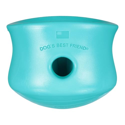 WEST PAW Zogoflex Toppl Interactive Treat Dispensing Puzzle Dog Toy for Mental Stimulation & Enrichment-Holds Kibble & Treats-Lickable, Freezable & Dishwasher Safe-Made in USA-XL-Teal - color: Teal, size: X-Large