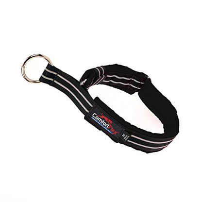 ComfortFlex Limited Slip Martingale Collar, Medium, Raven Black | American made, designed, cut, assembled, sewn in USA, wide escape proof martingale design, premium padding, gentle control - color: Raven Black, size: Medium