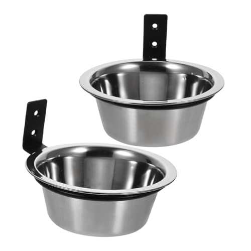 2pcs Wall Mounted Elevated Dog Bowls 6 Inch Raised Feeder Bowls for Small Dogs Pet Food and Water Holder Space Saving Feeding Station