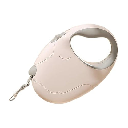 Retractable Dog Leash, 16ft Strong Nylon, 360° Tangle-Free, Dog Pattern for Small, Medium, and Large Dogs Up to 110 lbs (Pink) - color: pink