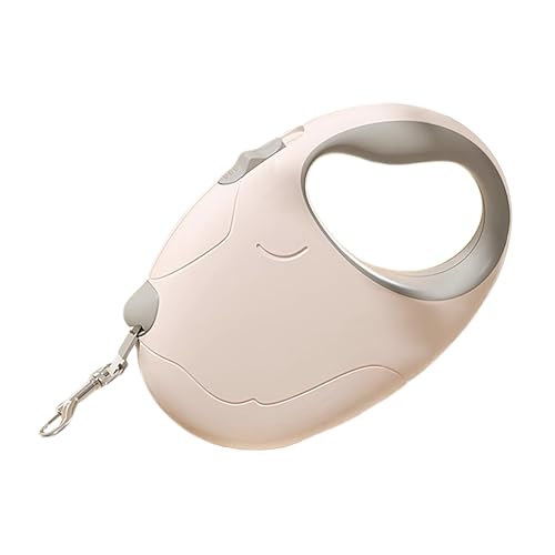 Retractable Dog Leash, 16ft Strong Nylon, 360° Tangle-Free, Dog Pattern for Small, Medium, and Large Dogs Up to 110 lbs (Pink) - color: pink