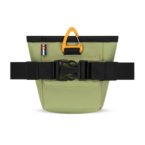 OllyDog, Goodie Treat Bag, Dog Treat Training Pouch | Magnetic Closure | 3 Ways to Wear | Hands-Free Waist Belt | Water-Resistant Recycled Vegan Fabric (Palm) - color: Palm