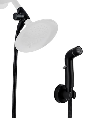 G-Promise Dog Shower Sprayer Attachment for Fast and Clean Pet Showering, Multifunctional Shower, Metal Diverter, 78 Inch Extra Long Hose, No Drill Hook, Dog Washing-Bathroom (Matte Black) - color: Matte Black, size: 78 Inch Hose