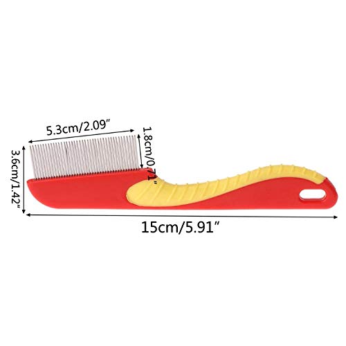 Pet Comb Cat Comb Dense Teeth Massage Clean Hair Stainless Steel Animal Grooming Brushes 5Pcs