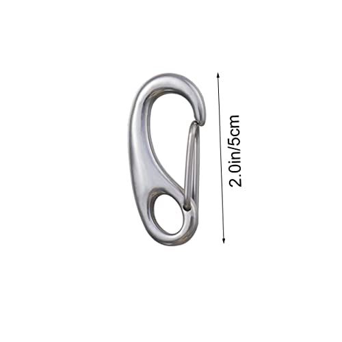 YARNOW 2pcs Stainless Steel Dog Tag Clips for Id Tag Attachments Easy Off for Dogs Cats