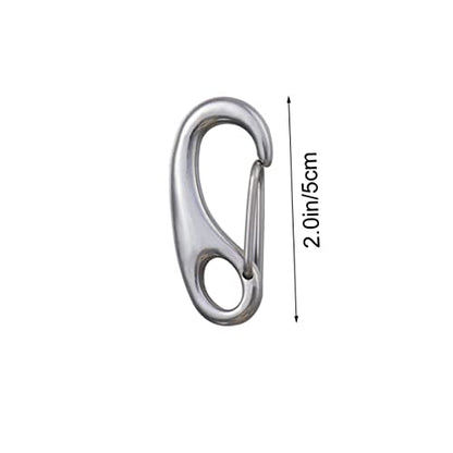 YARNOW 2pcs Stainless Steel Dog Tag Clips for Id Tag Attachments Easy Off for Dogs Cats