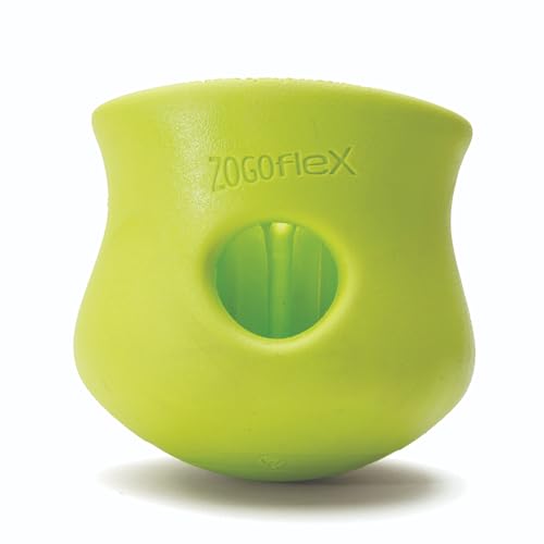 West Paw Zogoflex Toppl Interactive Treat Dispensing Puzzle Dog Toy for Mental Stimulation & Enrichment-Holds Kibble & Treats-Lickable, Freezable & Dishwasher Safe-Made in USA-Large-Granny Smith Green - color: Granny Smith, size: Large