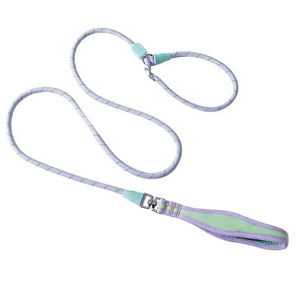 iiniim No-Pull Dog Leash with Padded Handle and Stop Durable Rope Construction Reflective for Evening Runs with Medium Dogs Purple 1.85M - color: Purple, size: 1.85M