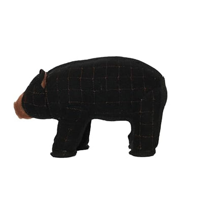TUFFY - World's Tuffest Soft Dog Toy - Zoo Bear - Squeakers - Multiple Layers. Made Durable, Strong & Tough. Interactive Play (Tug, Toss & Fetch). Machine Washable & Floats - color: Black Bear