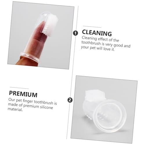 60pcs Silicone Finger Toothbrushes for Dogs Cats Gentle Oral Massagers for Teeth Cleaning Gum Care for Puppies and Kittens Food-Grade Safe
