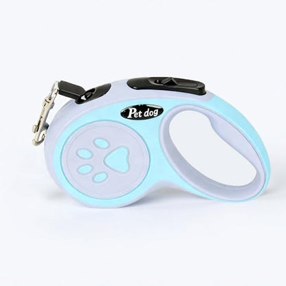 TerraKin 360° Tangle-Free Retractable Dog Leash for Small to Medium Dogs - 16ft Durable Nylon Tape with One-Hand Brake, Pause & Lock, Paw-Shaped Anti-Slip ABS Handle, Blue - color: Blue