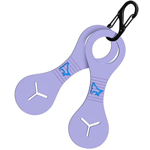 Dog Poop Bag Holder for Leash Waste Bag Carrier Dog Poop Bag Dispenser for Walking Running Bicycle Accessory 2 Pieces - color: Purple