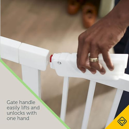 Safety 1st Pressure Mounted Baby Gates for Doorways with SecureTech, Baby Gate with Door, Pet-Friendly Design, No Drilling, 29-38"