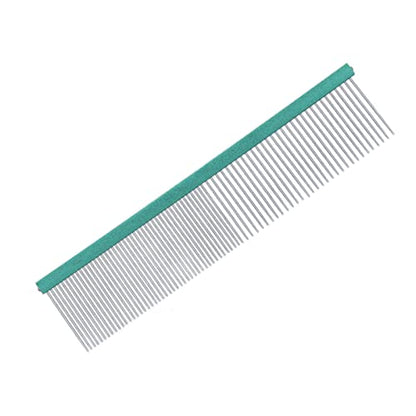 Greyhound Comb For Dogs, Metal Dog Comb Dog Combs with Rounded Ends Dog Comb Cat Comb For Removing and Knots Grooming Tool For Long Short Haired Dog (Green 13cm/5.1in) - size: Green 13cm/5.1in