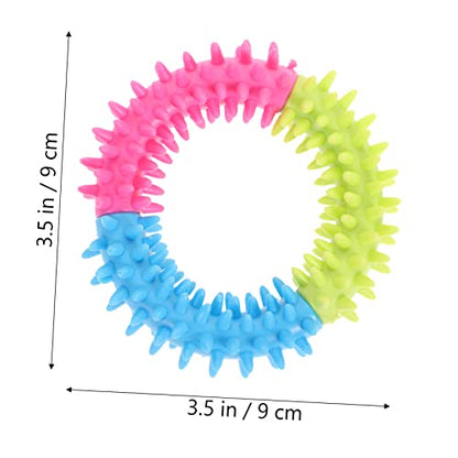BESPORTBLE Chew Toy for Dogs 3pcs Dog Ring Toys Teething Ring Water Resistant Easy to Clean