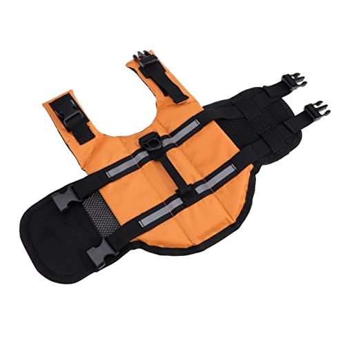 GANAZONO Jacket Ripstop Pet Life Preserver with Handle Reflective Orange Safety Vest for Dogs Quick Release Buckles Breathable Xs for Swimming Boating Walking