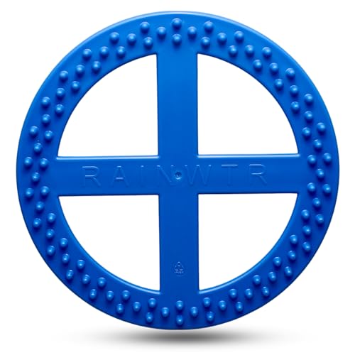 Flexible Flying Disc - Durable Floating Dog Toy for Fetch, Tug, Treat Filling, Made in USA, FDA Compliant TPE, Medium/Large Dogs, Blue - color: Blue