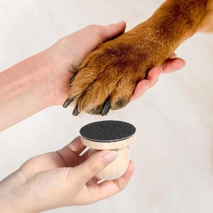 Pawsmooth Silent Dog Nail File, Dog Nail File with 6PCS Replaceable Filing Disc, Dogs Self Nails Files Board, Gentle Pet Nail Care Tool for Dogs and Cat