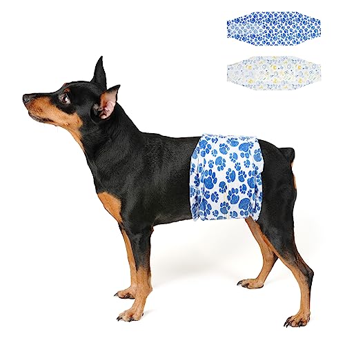 Dono Dog Diapers Male, Disposable Male Dog Wraps with Wetness Indicator, Leak-Proof Dog Belly Wraps, Rapid-Dry Gel Technology Doggie Puppy Diapers for Excitable Urination Incontinence, X-Small 60ct - size: X-Small