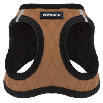 Best Pet Supplies - All Weather Mesh / Plush, Reflective, No Pull Harness for Small, Medium Dogs, Cats - Secure with Hook & Loop Fastener, Buckle, Double D-Rings - Beige Plush, XL - color: Beige Plush, size: XL (Chest: 20.5 - 23")