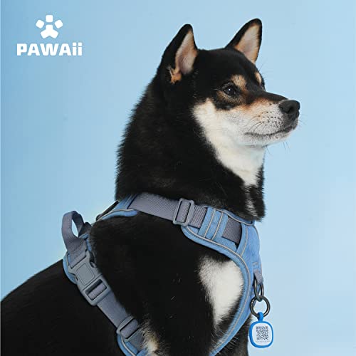 Pawaii No Pull Dog Harness with Pet ID Tag,Reflective Strips No Choke Front O Ring Breathable Mesh Adjustable Soft Padded Pet Vest with Easy Control Handle for Small Dogs | Built for safer walks with a QR Pet ID Tag, front no pull clip, reflective trim, c