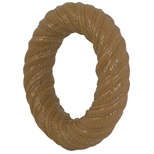 Pet Qwerks Chew Ring BarkBone - Durable Dog Toys for Moderate & Aggressive Chewers - Peanut Butter Flavor - 5.75" - size: 5.75"
