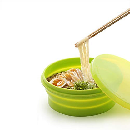 IYYI Collapsible Bowl for Camping, Silicone Collapsible Bowl with Lid (Apple Green, 27, ounces) - color: Apple Green