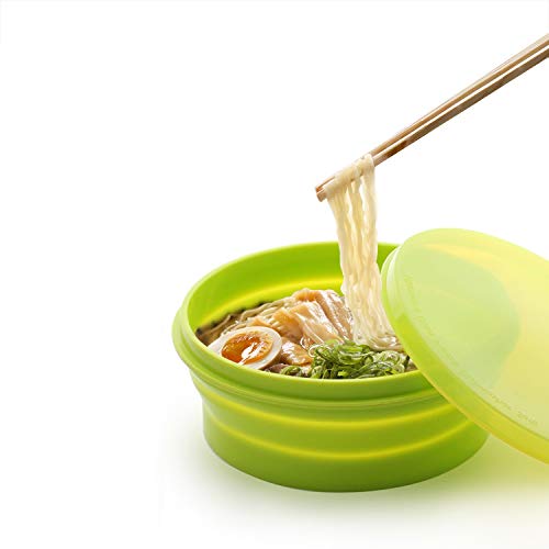IYYI Collapsible Bowl for Camping, Silicone Collapsible Bowl with Lid (Apple Green, 27, ounces) - color: Apple Green
