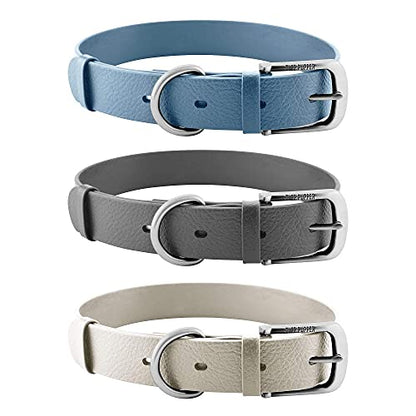 Tuff Pupper Classic Heavy Duty Dog Collar | 10x Stronger Than Leather | 100% Waterproof & Odor Proof Dog Collar | Tough Rust-Proof All Metal Hardware - color: Snow White